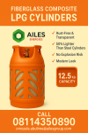 FibreGlass Composite LPG Cylinders - 12.5G