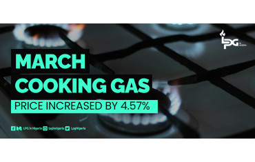 COOKING GAS DECREASES BY 4.57%. IN MARCH 2024.